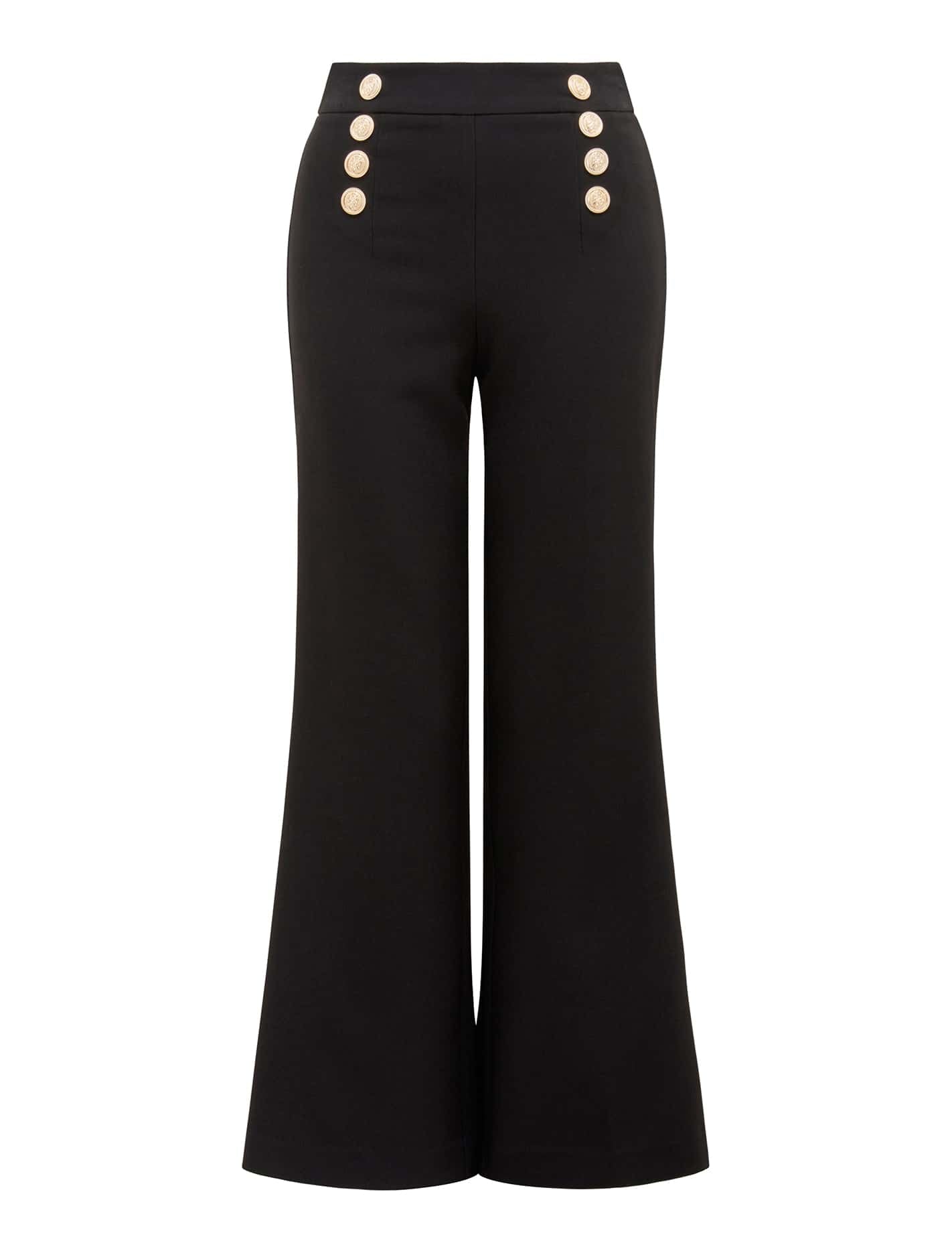 Sara Petite Button Up Slim Flare Pants