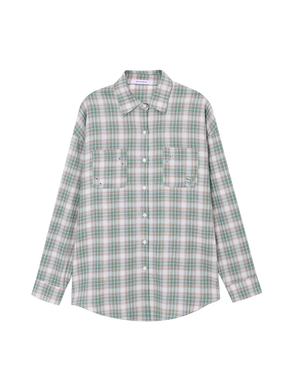 SETUP-EXE  |●SETUP-EXE● OVER CHECK SHIRT (2color)