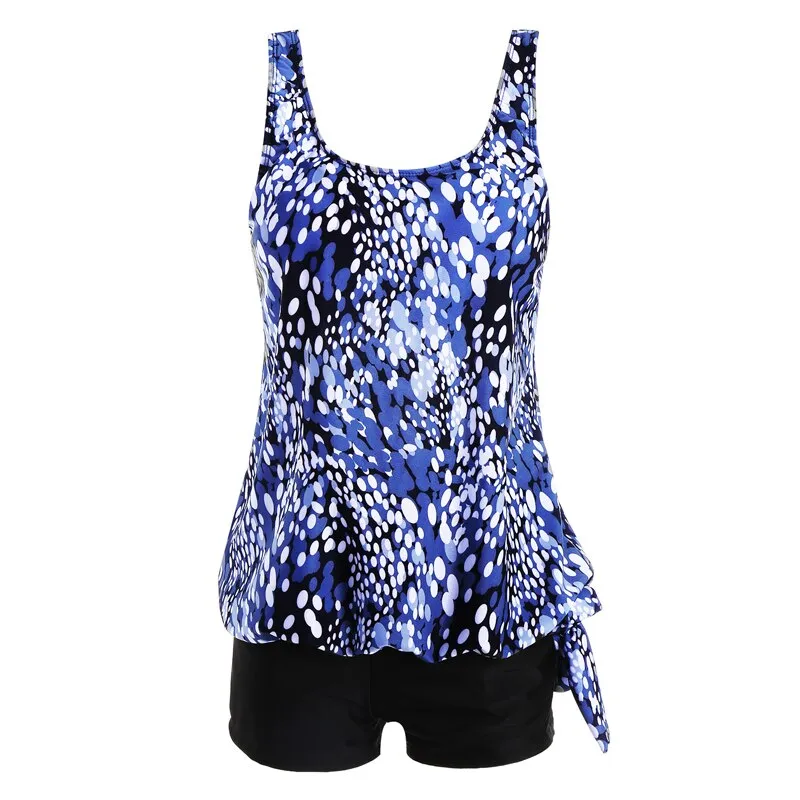 Sexy Women's Plus Size 2 Piece Printed Tankini Bathing Swimsuits