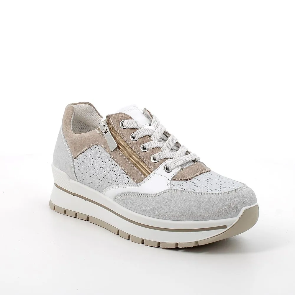 SNEAKERS IGI&CO DONNA PELLE LAMINATA/TESSUTO GRIGIO 5662144