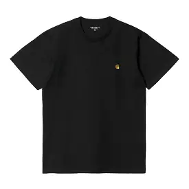 S/S CHASE T-SHIRT BLACK / GOLD