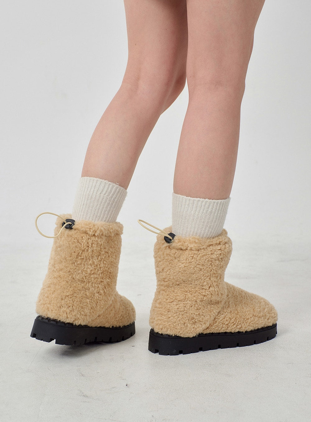 Teddy Drawstring Ankle Boots OD26