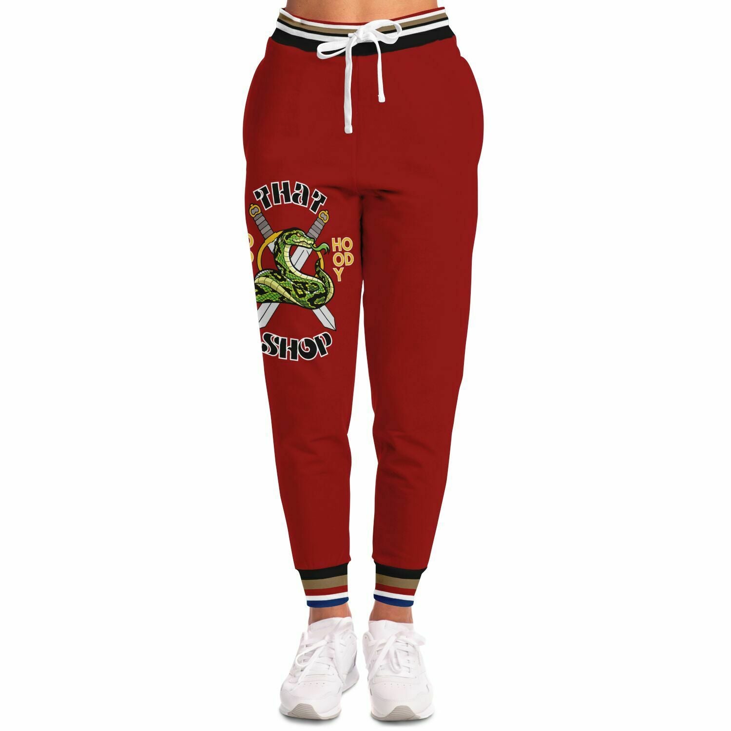 THS Snake Bite Fleece Joggers in Red