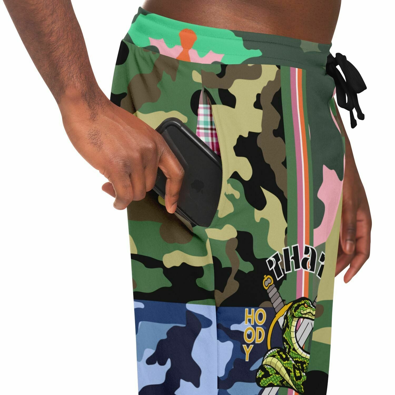 THS Snake Bite Patchwork Camo Fleece Joggers