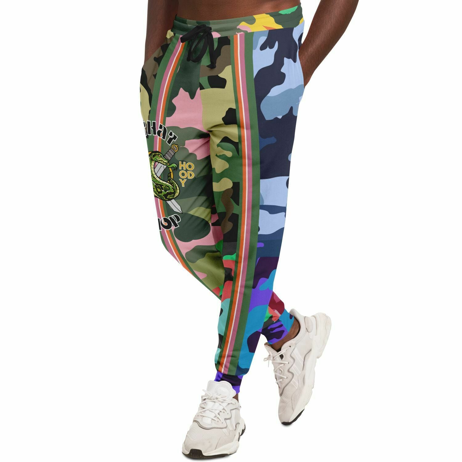 THS Snake Bite Patchwork Camo Stretch Poly Eco-Poly Joggers