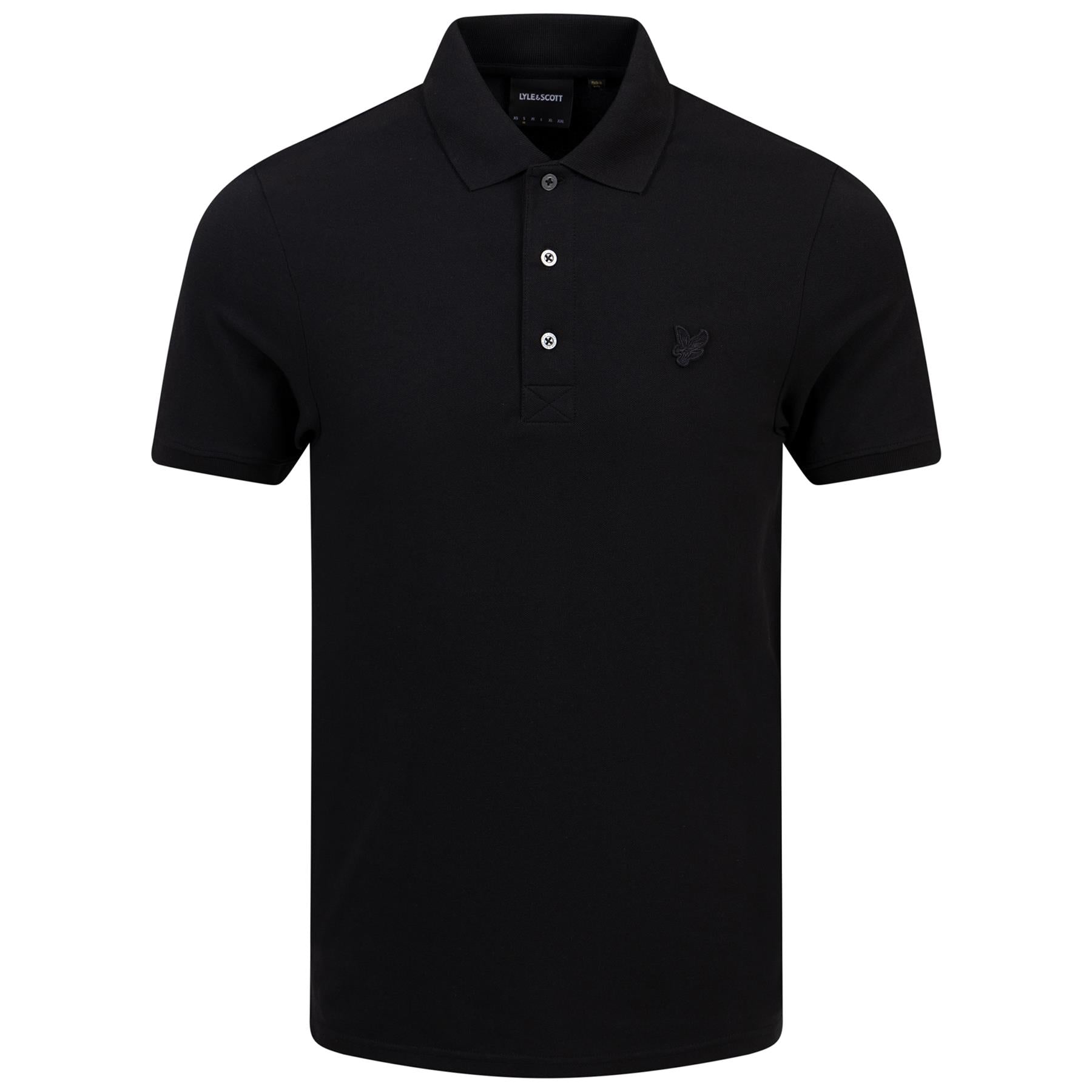 Tonal Eagle Polo Jet Black - SS24