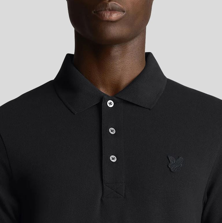 Tonal Eagle Polo Jet Black - SS24