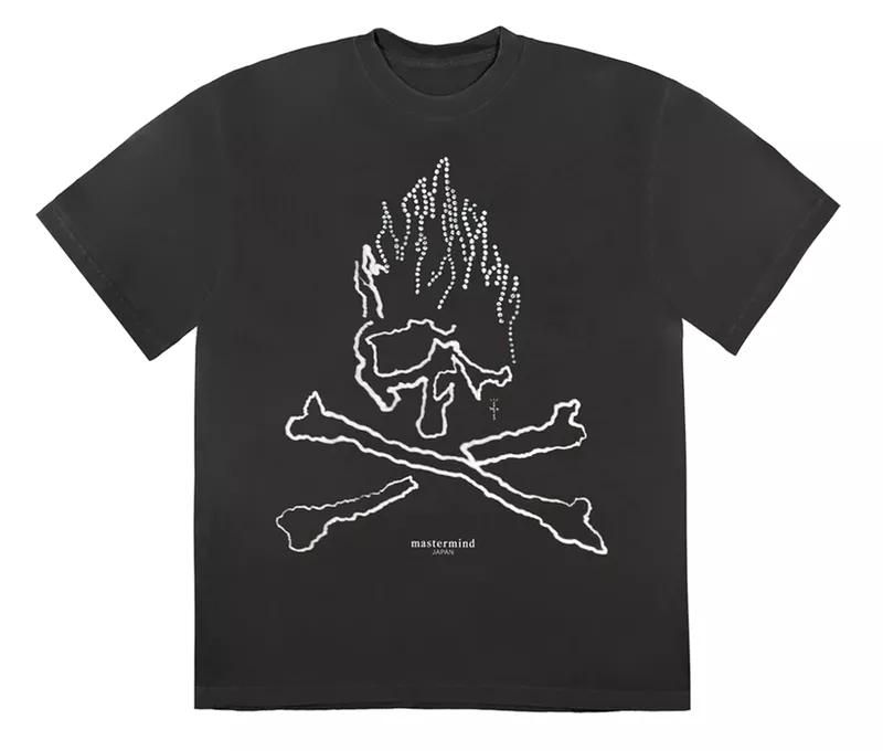 Travis Scott Cactus Jack For Mastermind Skull T-shirt Black