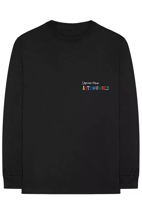 Travis Scott Greetings From L/S T-shirt Black