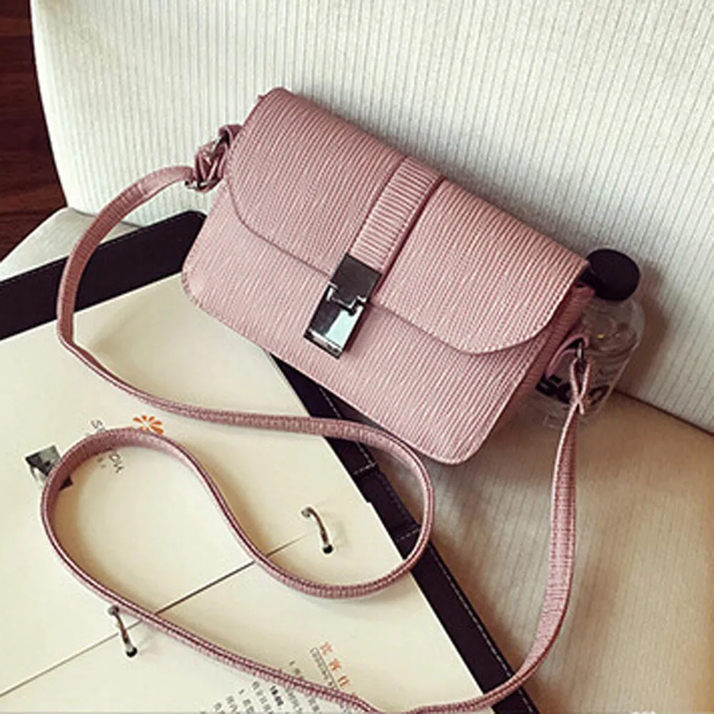 Trendy Women Plug Lock Leather Hbag Cross Body Single Shoulder Bag Women's Messenger Bags Clutch Purse Bolsas