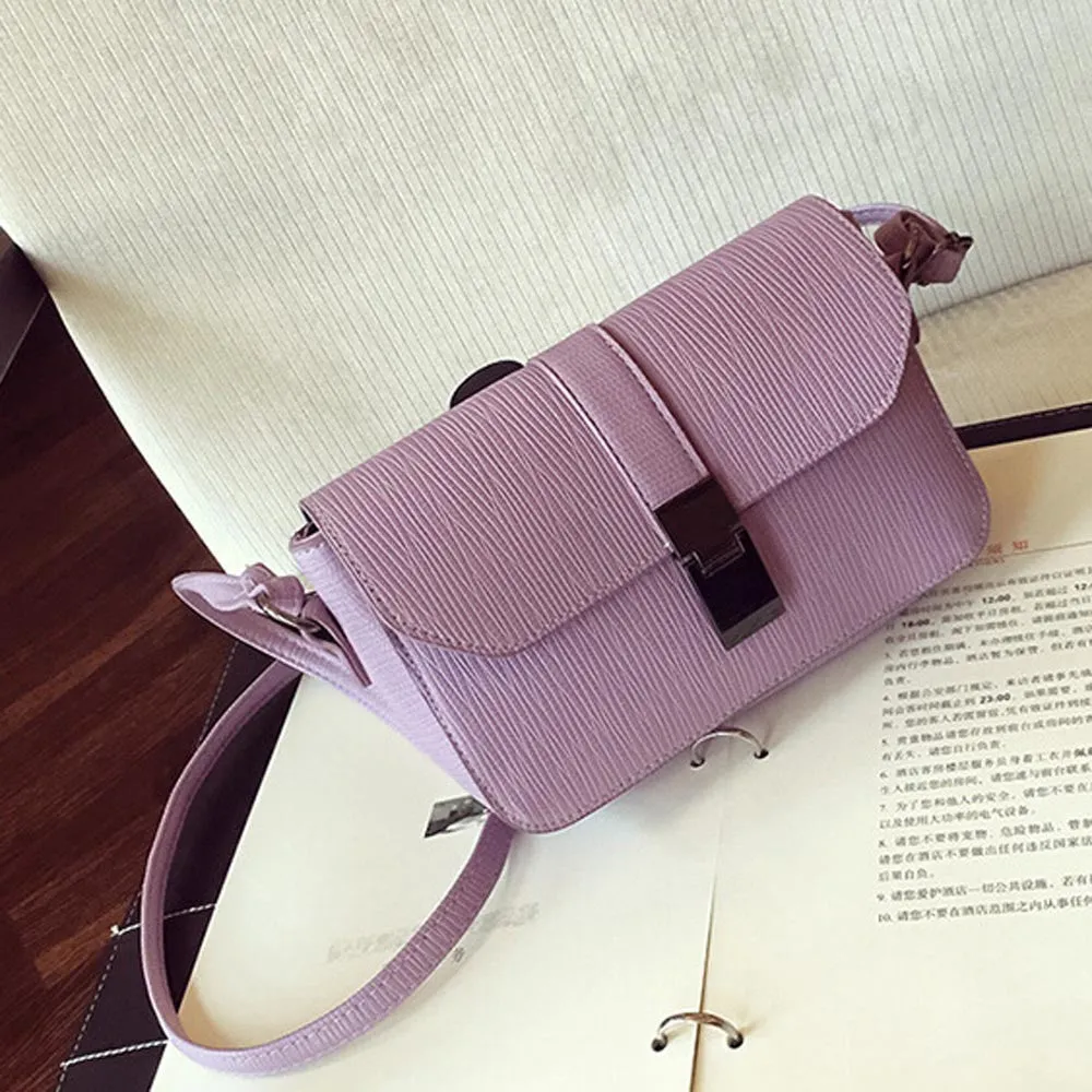 Trendy Women Plug Lock Leather Hbag Cross Body Single Shoulder Bag Women's Messenger Bags Clutch Purse Bolsas