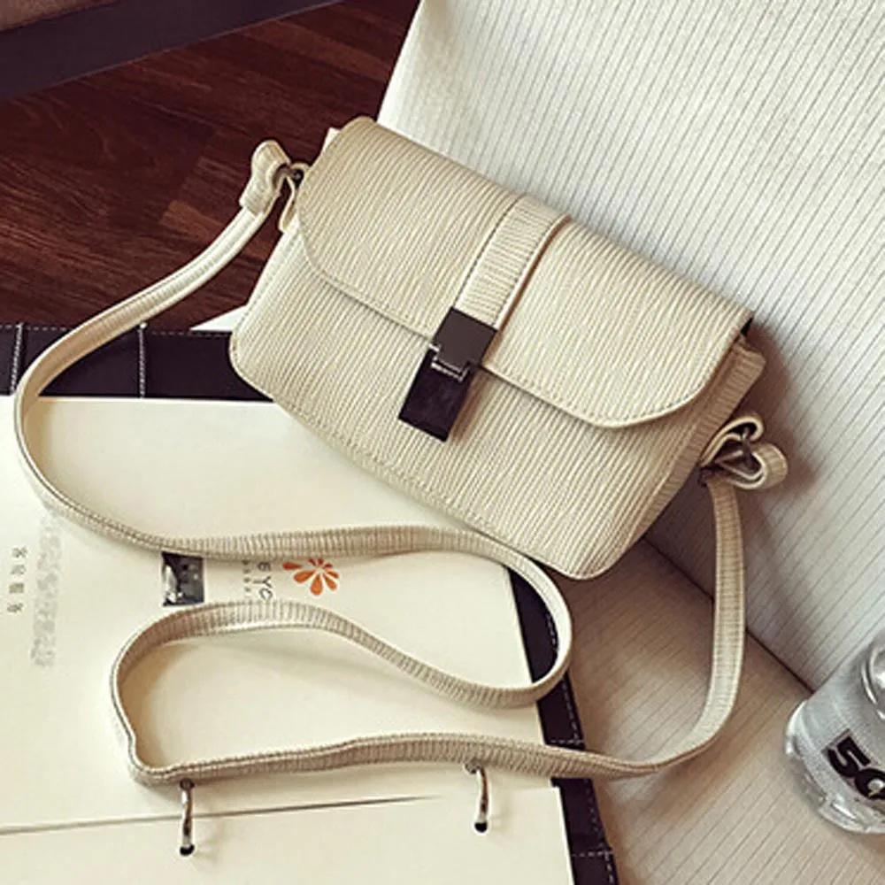 Trendy Women Plug Lock Leather Hbag Cross Body Single Shoulder Bag Women's Messenger Bags Clutch Purse Bolsas