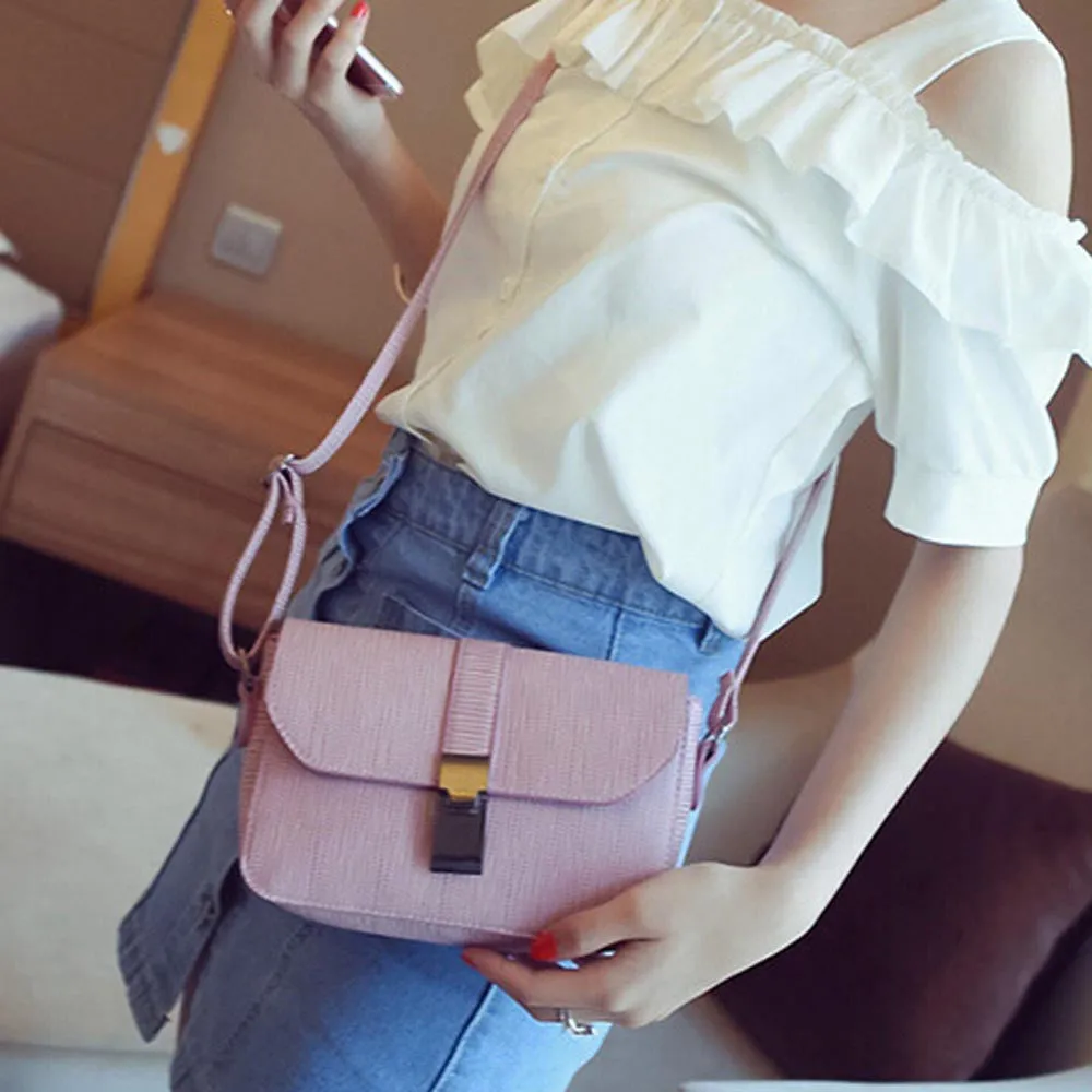 Trendy Women Plug Lock Leather Hbag Cross Body Single Shoulder Bag Women's Messenger Bags Clutch Purse Bolsas