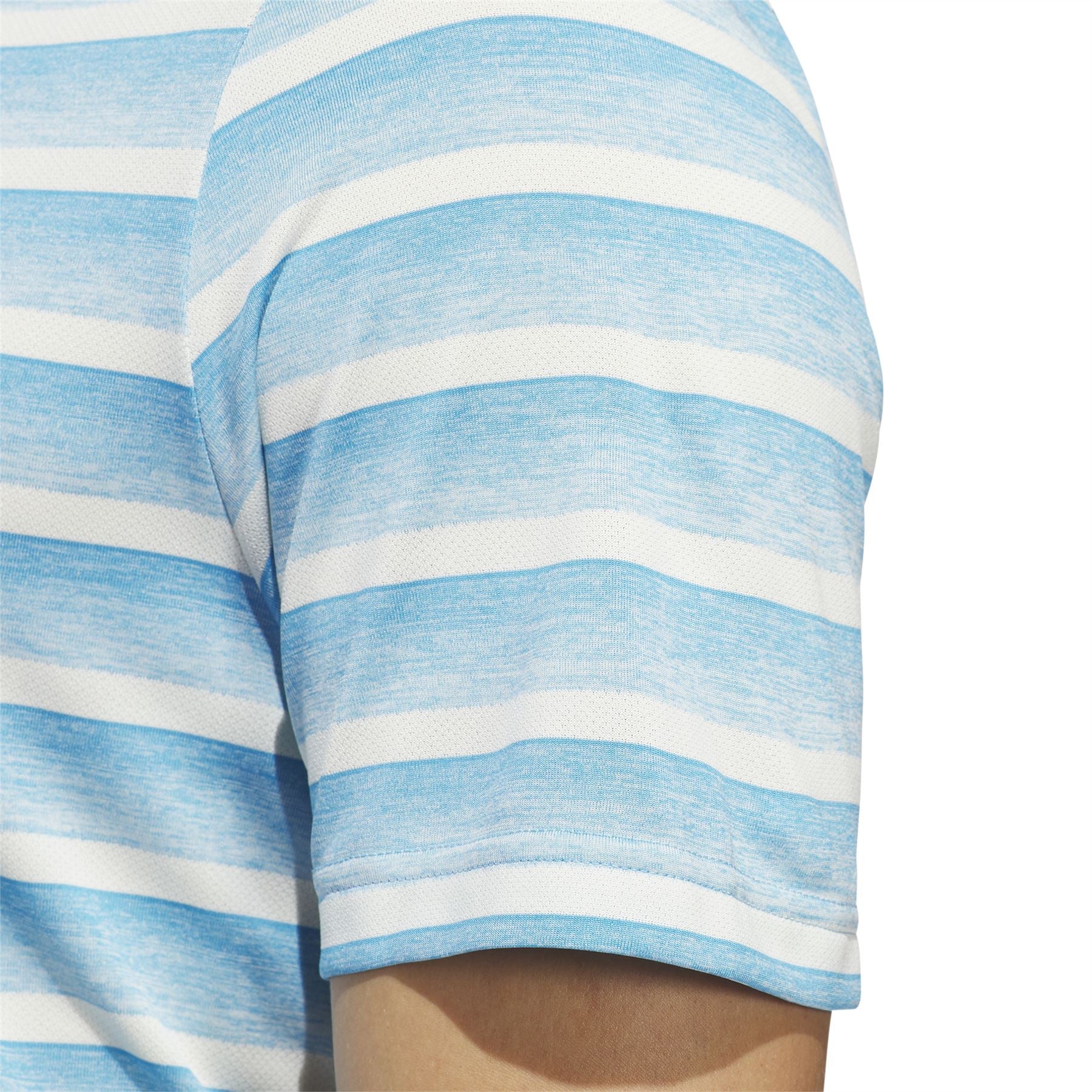 Two-Colour Stripe Regular Fit Pique Polo Blue/White - SS24