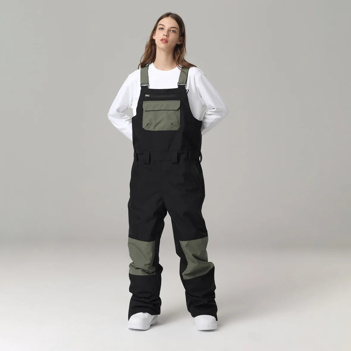 Unisex Ski Pant Overalls Mens Womens Ski Jumpsuit Winter Windproof Waterproof Skiing Snowboarding Woman Snow Pants