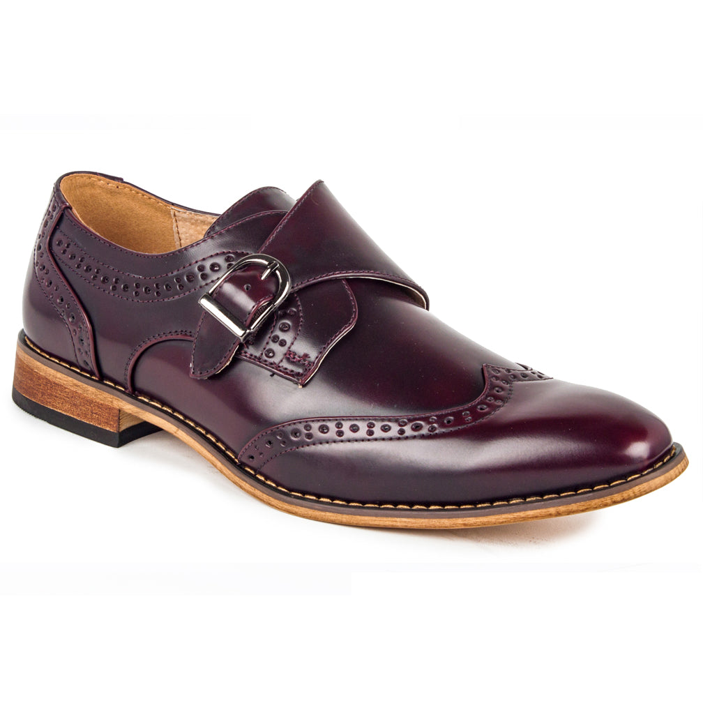 UV Signature Men's Monk Strap Wing-Tip Dress Shoes