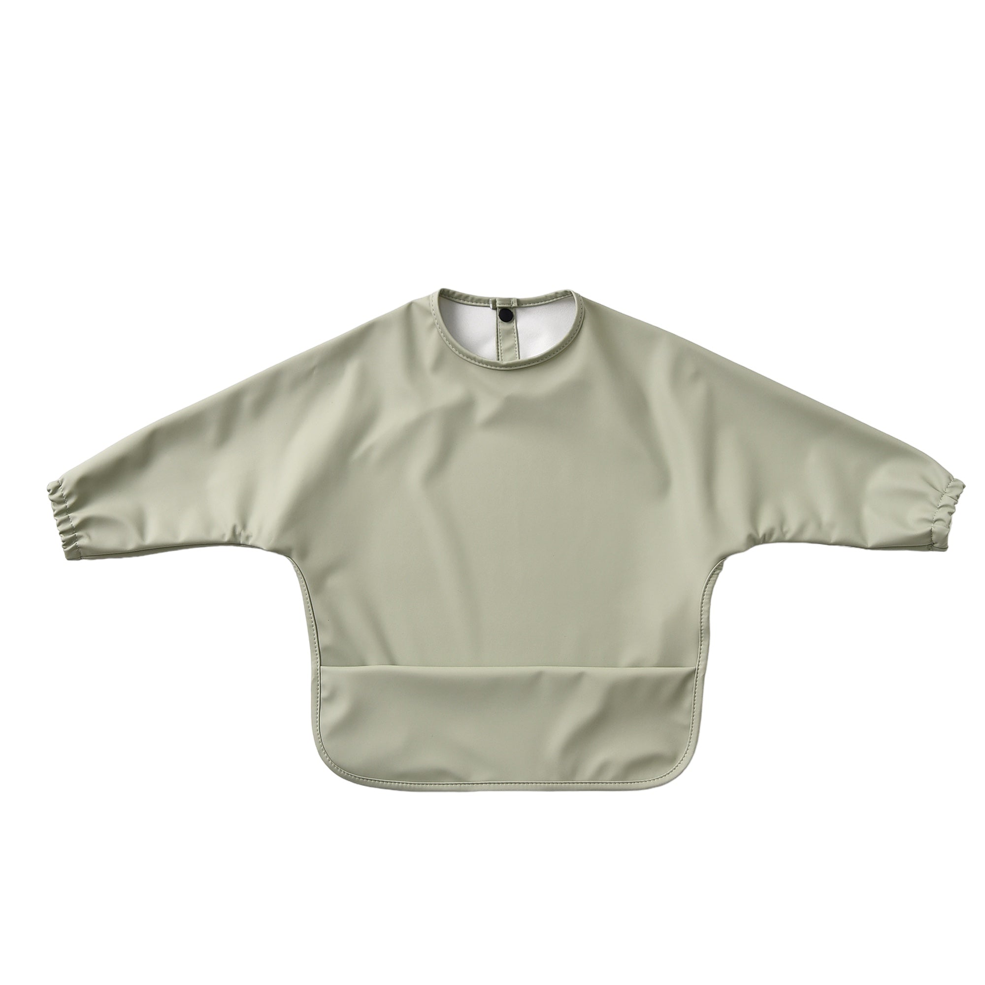 Waterproof Long Sleeve Baby Smock Bib in Aloe Green