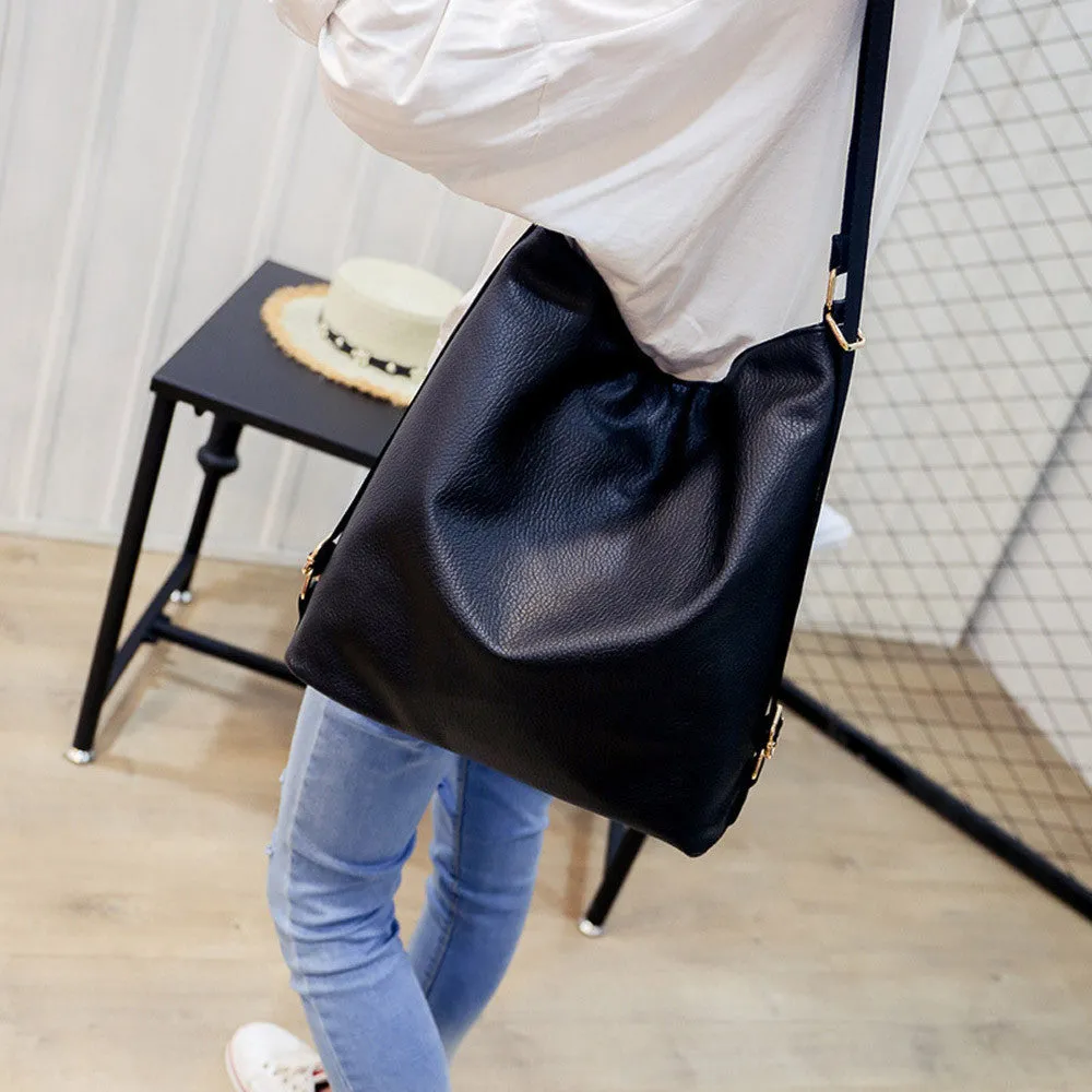 Women Crossbody Shoulder Bag Messenger Bags School Bag Black Leather Women's Hbag Designer Clutch Bolsas