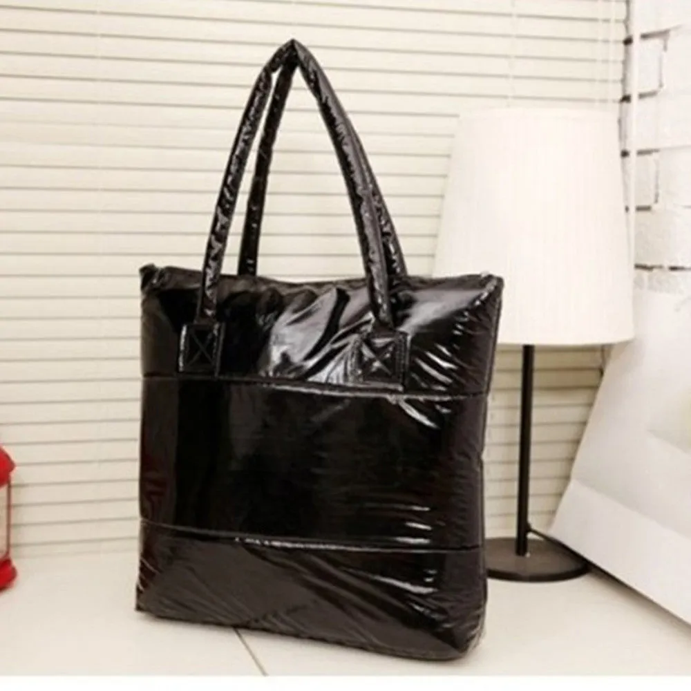 Women's Bag Space Bag Sponge Leatherette Shoulder Hbags Portable LadyCotton-padded Messenger Bags Tote Bolsas