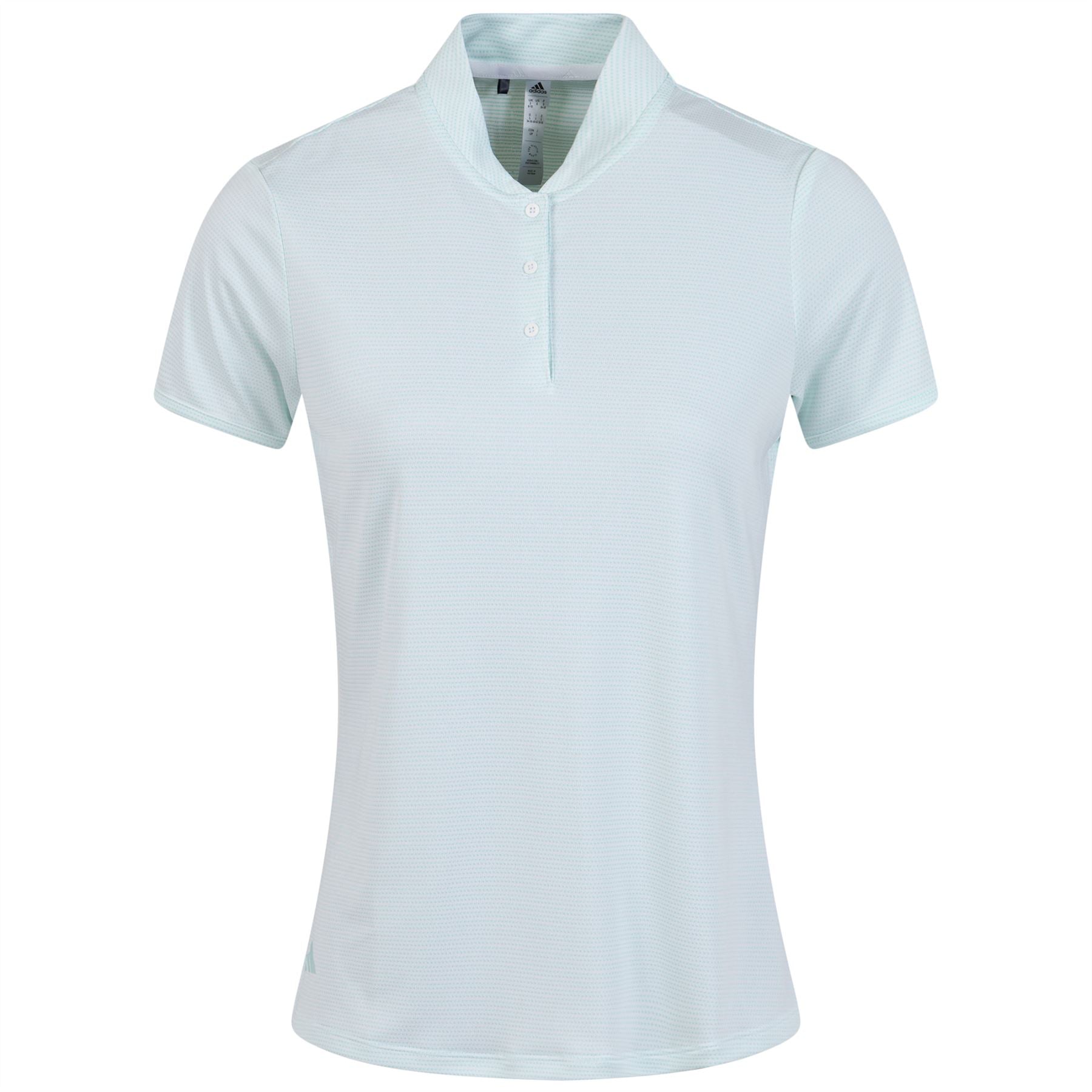 Womens Essentials Dot Polo White/Semi Flash Aqua - W23