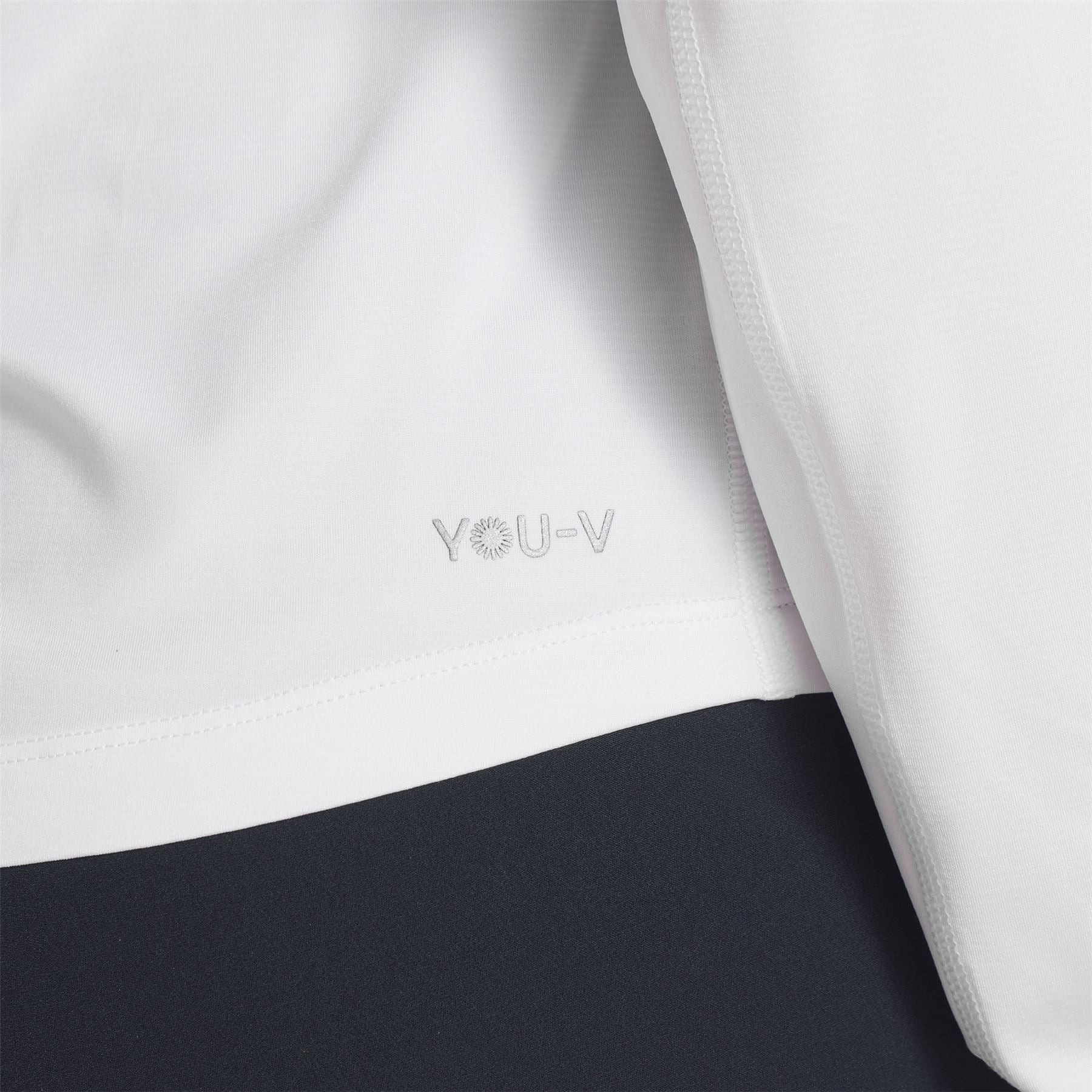 Womens You-V Long Sleeve Quarter Zip Polo White - SS24