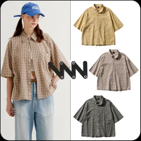 WV PROJECT  |[WV PROJECT]★24SS★NOVEL CHECK SHORT SLEEVE SHIRT