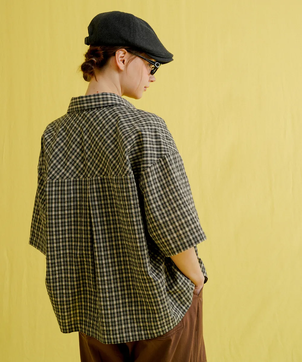 WV PROJECT  |[WV PROJECT]★24SS★NOVEL CHECK SHORT SLEEVE SHIRT