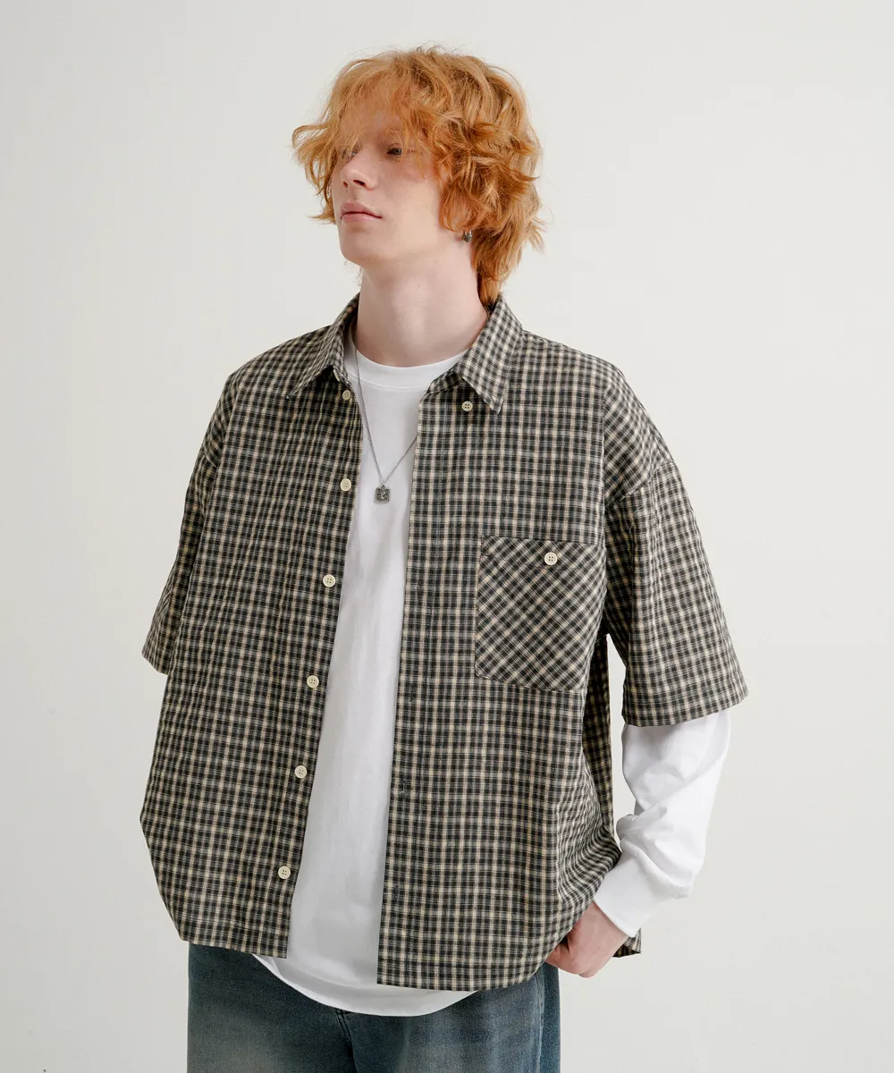 WV PROJECT  |[WV PROJECT]★24SS★NOVEL CHECK SHORT SLEEVE SHIRT